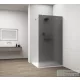 Sapho POLYSAN ESCA CHROME Walk-in zuhanyfal, falra szerelhető, matt füst üveg, 1300mm (ES1413-01)