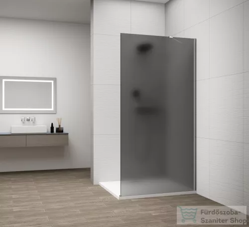 Sapho POLYSAN ESCA CHROME Walk-in zuhanyfal, falra szerelhető, matt füst üveg, 1500mm (ES1415-01)