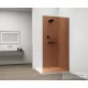Sapho ESCA CHROME Walk-in zuhanyfal, falra szerelhető, barna üveg, 900mm (ES1590-01)