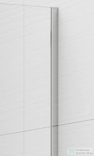 Sapho ESCA CHROME Walk-in zuhanyfal, falra szerelhető, barna üveg, 900mm (ES1590-01)