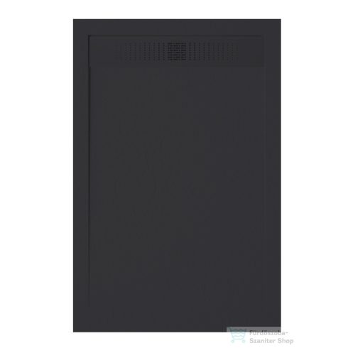 Zenon EVOLUTION SLATE 90x120 cm-es zuhanytálca palakő hatású felülettel, Negro EVSL90120NE