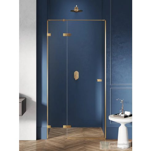 New Trendy AVEXA 80x200 cm zuhanyajtó, csiszolt arany, balos EXK-1714