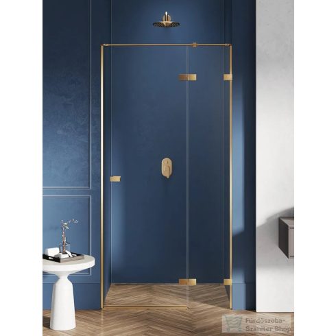 New Trendy AVEXA 80x200 cm zuhanyajtó, csiszolt arany, jobbos EXK-1715