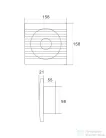 AQUALINE fali ventilátor, visszacsapószeleppel, átm:100mm, 230V, 15W, 50Hz, ABS/fehér (FBS300)