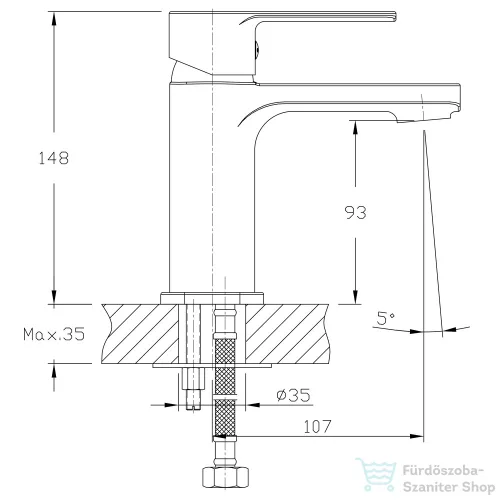 AQUALINE FACTOR mosdó csaptelep, króm FC103