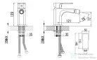 Aqualine FACTOR bidé csaptelep, leeresztő nélkül, króm FC203
