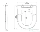 AQUALINE DONA WC-ülőke, soft close, easy take, PP, fehér, FD121