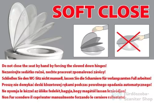 AQUALINE DONA WC-ülőke, soft close, easy take, PP, fehér, FD121