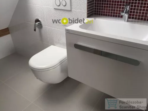 Creavit FREE perem nélküli függesztett WC  beépített meleg-hidegvizes csapteleppel FE322-34CB00E-0002