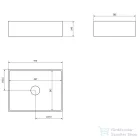 Sapho FORMIGO betonmosdó, 47,5x36,5cm, sárga (FG122)