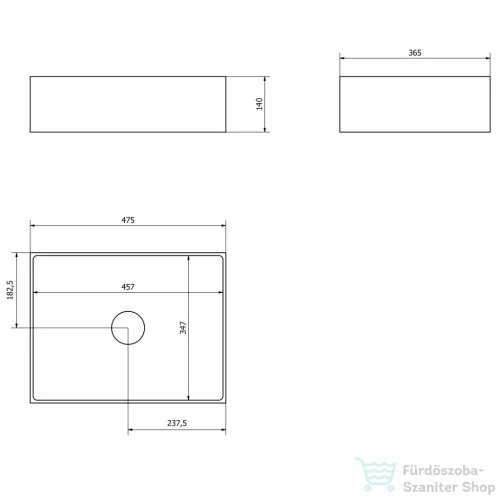 Sapho FORMIGO betonmosdó, 47,5x36,5cm, sárga (FG122)