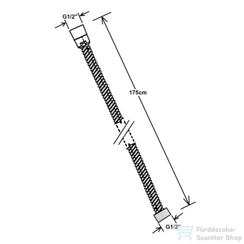 Sapho REITANO gégecső 175 cm, arany  FLE10ZL