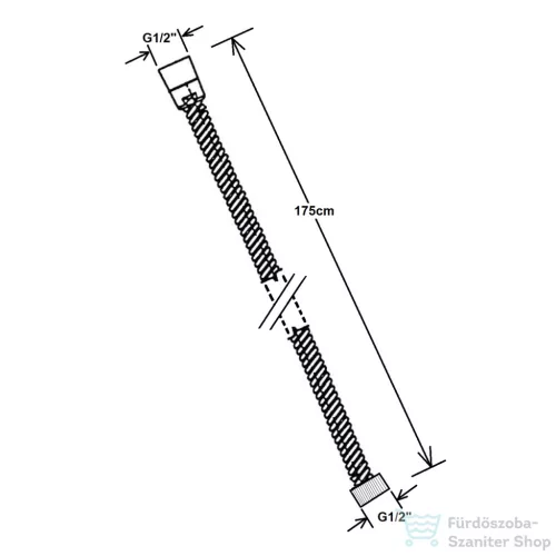 Sapho REITANO gégecső 175 cm, arany  FLE10ZL