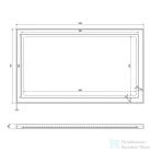 Sapho FLUT LED keretes tükör, 120x70cm, fehér (FT120)