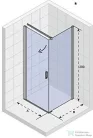 Riho Novik Z201 80x100 szögletes zuhanykabin