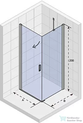 Riho Novik Z201 100x90 szögletes zuhanykabin