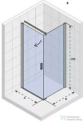Riho Novik Z201 100x120 szögletes zuhanykabin