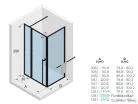 Riho Lucid GD203 110x80 matt fekete zuhanykabin GD211B080