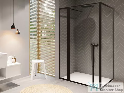 Riho Lucid GD203 120x90 matt fekete zuhanykabin GD212B090