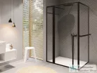Riho Lucid GD203 130x90 matt fekete zuhanykabin GD213B090