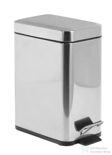 AQUALINE SIMPLE LINE szögletes szemetes, 140x305x250mm, 5l, fényes inox (GAQ005)