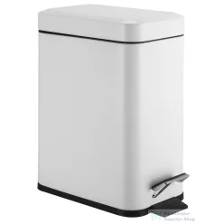  AQUALINE SIMPLE LINE szögletes szemetes, 5l, matt fehér (GAQ005W)