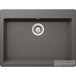   Schock Galaxy N-100L konyhai mosogatótálca CRISTADUR® Silverstone 700 x 530 mm, gránit kompozit, sötétszürke GAXN100LSILV