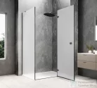 Sapho GLOBE BLACK nyílóajtó oldalfallal,1100x900mm, jobbos, matt üveg (GB1011-3315MRB)