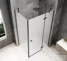 Sapho GLOBE BLACK nyílóajtó oldalfallal,1100x900mm, jobbos, matt üveg (GB1011-3315MRB)