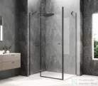 Sapho GLOBE GUN METAL nyílóajtó oldalfallal,1200x800mm, balos, transzparent üveg (GB1012-3215LGM)