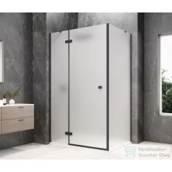   Sapho GLOBE BLACK nyílóajtó oldalfallal,1200x900mm, balos, matt üveg (GB1012-3315MLB)