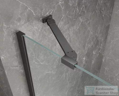 Sapho GLOBE GUN METAL nyíló ajtó,1200mm, jobbos, matt üveg (GB1012MRGM)