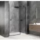 Sapho GLOBE BLACK nyíló ajtó,1200mm, jobbos, transzparent üveg (GB1012RB)