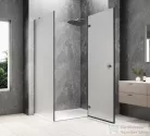 Sapho GLOBE GUN METAL nyílóajtó oldalfallal 800x900mm, jobbos, matt üveg (GB1080-3315MRGM)