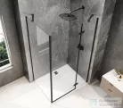 Sapho GLOBE BLACK nyílóajtó oldalfallal 800x900mm, jobbos, transzparent üveg (GB1080-3315RB)