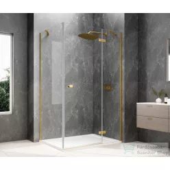  Sapho GLOBE GOLD MATT nyílóajtó oldalfallal 800x900mm, jobbos, transzparent üveg (GB1080-3315RG)