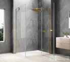 Sapho GLOBE GOLD MATT nyílóajtó oldalfallal 800x900mm, jobbos, transzparent üveg (GB1080-3315RG)