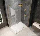 Sapho GLOBE GOLD MATT nyílóajtó oldalfallal 800x900mm, jobbos, transzparent üveg (GB1080-3315RG)
