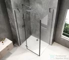Sapho GLOBE GUN METAL nyílóajtó oldalfallal 800x1000mm, balos, transzparent üveg (GB1080-3415LGM)
