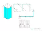 Sapho GLOBE GOLD MATT nyílóajtó oldalfallal 800x1000mm, balos, transzparent üveg (GB1080-3415LG)