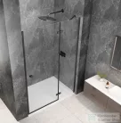 Sapho GLOBE BLACK nyíló ajtó 800mm, jobbos, transzparent üveg (GB1080RB)