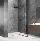 Sapho GLOBE GUN METAL nyíló ajtó 800 mm, jobbos, transzparent üveg (GB1080RGM)