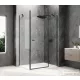Sapho GLOBE BLACK nyílóajtó oldalfallal 900x800mm, jobbos, transzparent üveg (GB1090-3215RB)