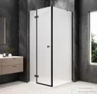 Sapho GLOBE GUN METAL nyílóajtó oldalfallal 900x900mm, balos, matt üveg (GB1090-3315MLGM)
