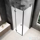 Sapho GLOBE GUN METAL nyílóajtó oldalfallal 900x900mm, balos, matt üveg (GB1090-3315MLGM)