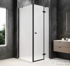 Sapho GLOBE BLACK nyílóajtó oldalfallal 900x900mm, jobbos, matt üveg (GB1090-3315MRB)