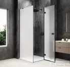 Sapho GLOBE BLACK nyílóajtó oldalfallal 900x900mm, jobbos, matt üveg (GB1090-3315MRB)