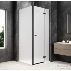   Sapho GLOBE GUN METAL nyílóajtó oldalfallal 900x900mm, jobbos, matt üveg (GB1090-3315MRGM)
