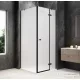 Sapho GLOBE GUN METAL nyílóajtó oldalfallal 900x900mm, jobbos, matt üveg (GB1090-3315MRGM)