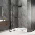 Sapho GLOBE BLACK nyíló ajtó 900 mm, balos, transzparent üveg (GB1090LB)